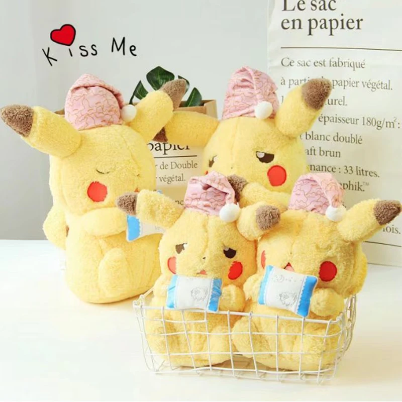 

28-42cm Cartoon Pikachu Plush Toy Easter Anime Doll For Children Creative Birthday Gift