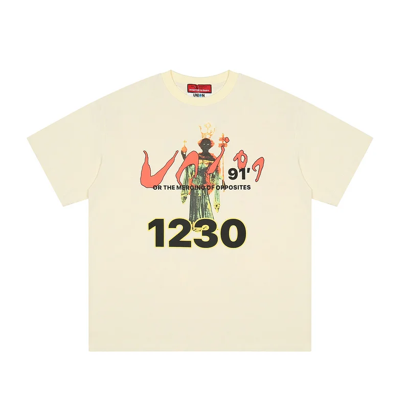 

2022 Best Version RRR123 X Union Women Men Short Sleeve T shirts tees Hiphop Oversized Men Cotton T shirt Summer Style