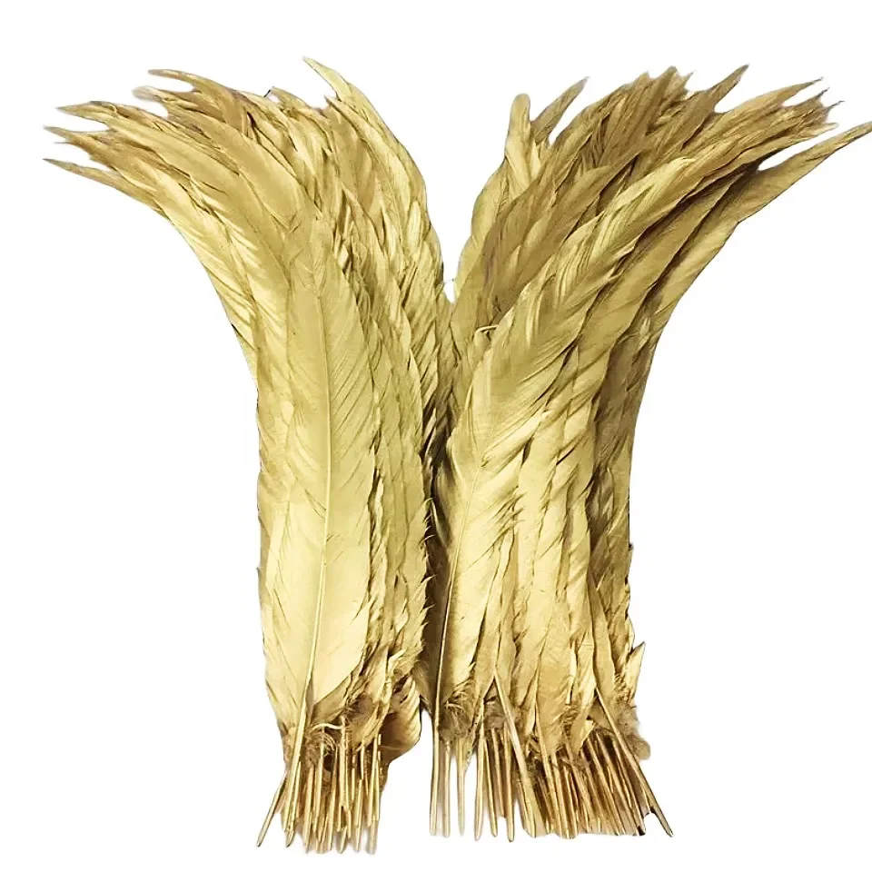 

Beautiful Golden Silver Chicken Feathers 40-70 Cm/16-28 Inches Lady Amherst Pheasant Feather Stage Performance Decoration