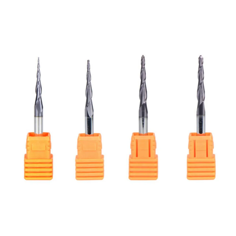 

1 Pc Ball Nose End Mill R0.25mm-1mm Tapered Ball Nose End Mill 1/8 Shank CNC Router Woodwork Carving Solid Tungsten Carbide Tool