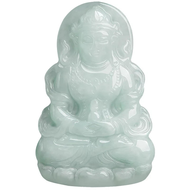 

Burmese Jade Guanyin Pendant White Designer Amulet Gifts for Women Jewelry Jadeite Real Necklace Emerald Natural Vintage
