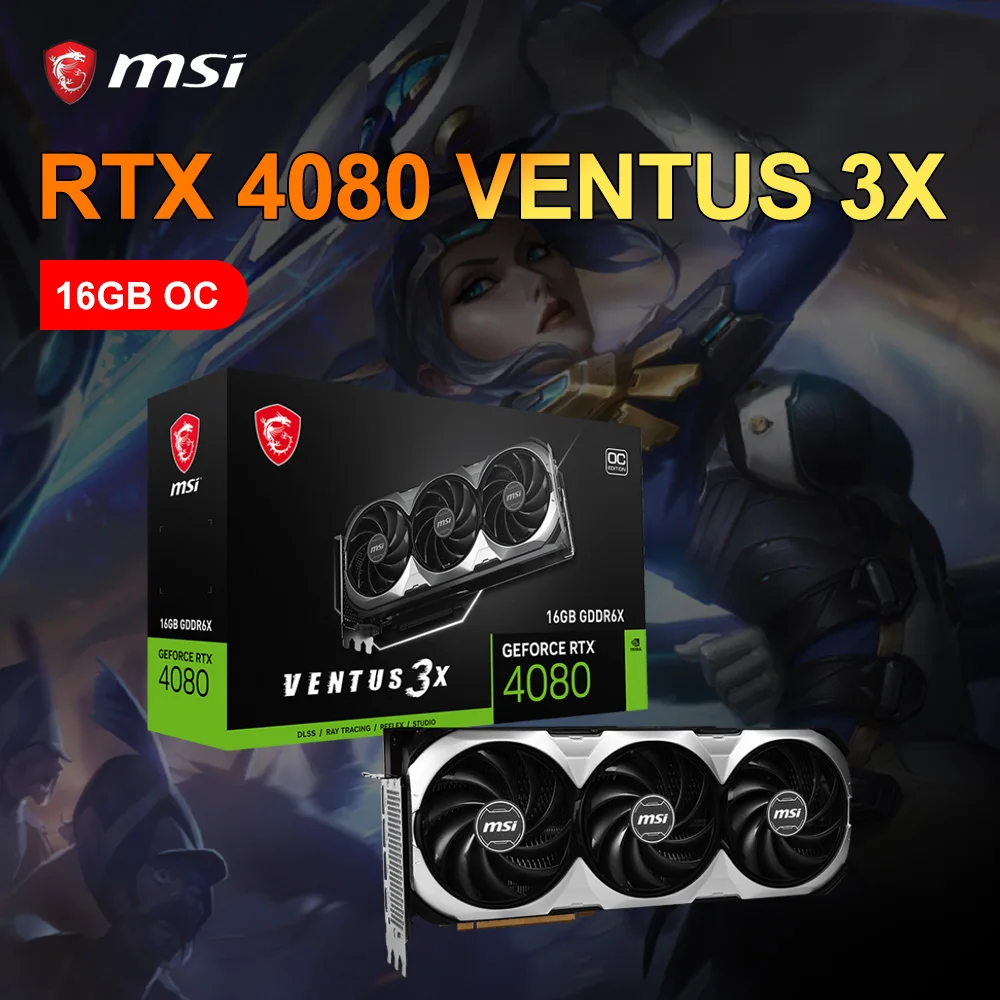 

Новая графическая карта MSI RTX 4080 RTX4080 16 Гб GDDR6X 16 Гб 256Bit 16Pin 5NM NVIDIA GPU игровые видеокарты PCI 5.0X16