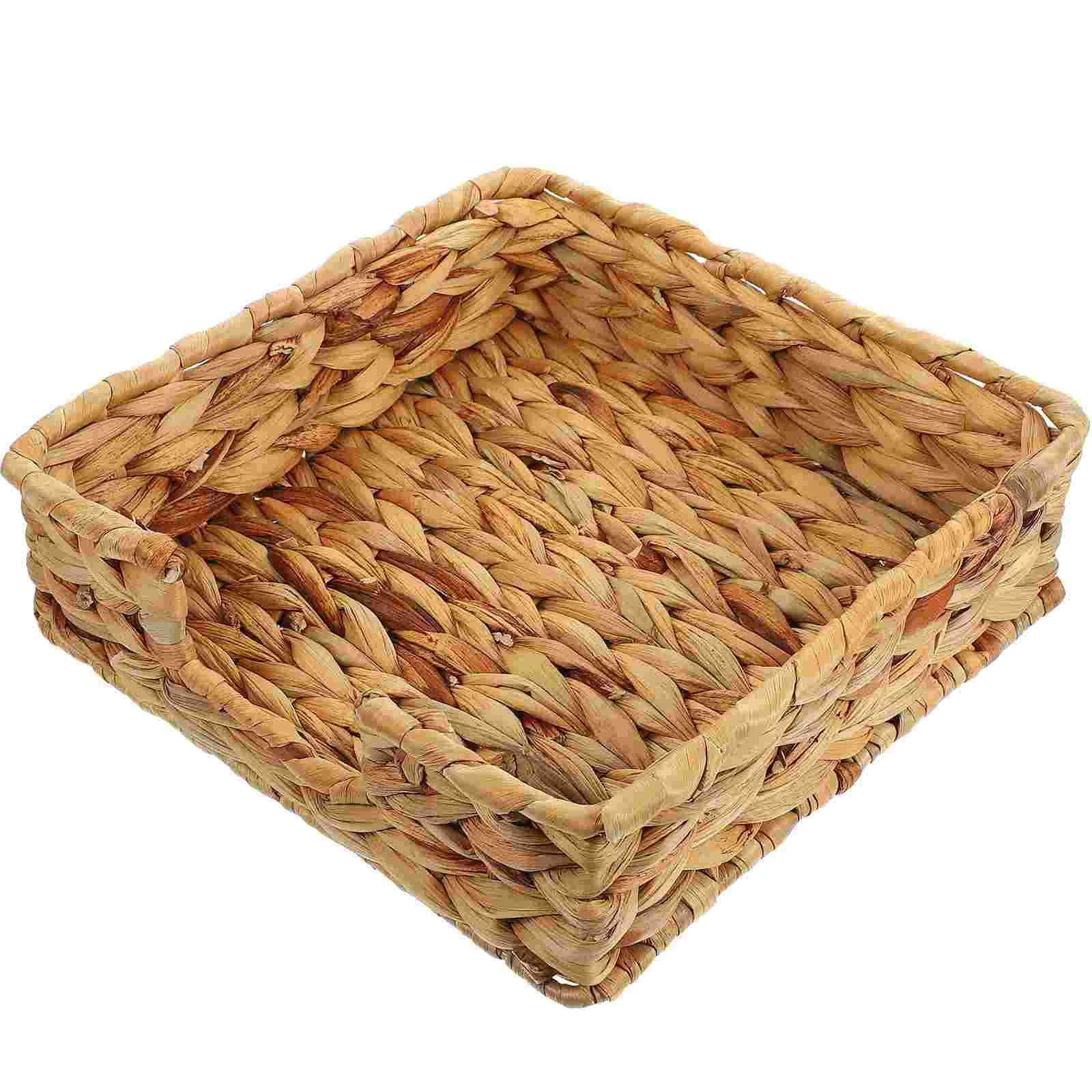 

Basket Storage Holder Woven Wicker Tray Napkin Towel Rattan Baskets Bin Box Tissue Bread Guest Hyacinth Candy Snack Paper