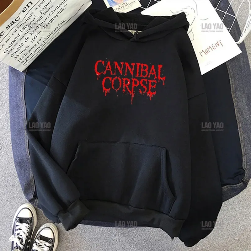 

Men Hoodies Autumn Cannibal Corpse Hoody Death Metal Band Butchered Skull Tomb Spring Hoodie for Boys