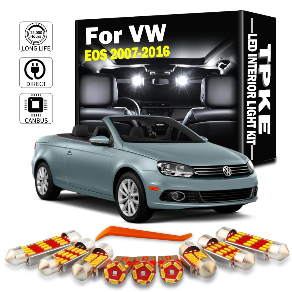 

TPKE For Volkswagen VW EOS 2007 2008 2009 2010-2016 Canbus Car LED Interior Map Dome Trunk Light Kit Error Free Auto Accessories