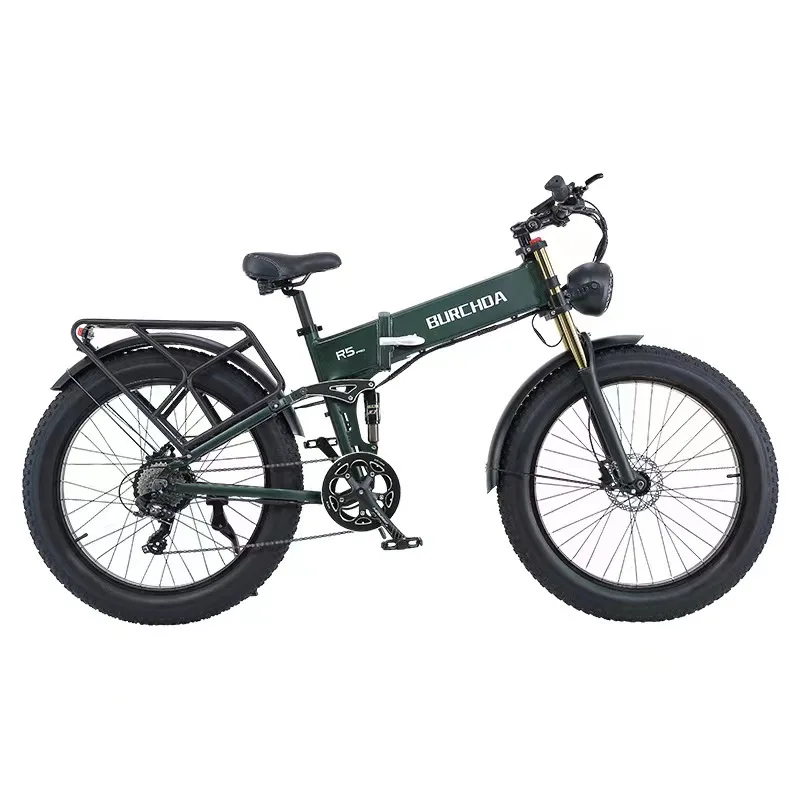 

Electric Bicycle 26 Inch Folding Bike Thickened Front Fork Snow Brake Off Road Beach Casual Lithium Battery Power Convenient