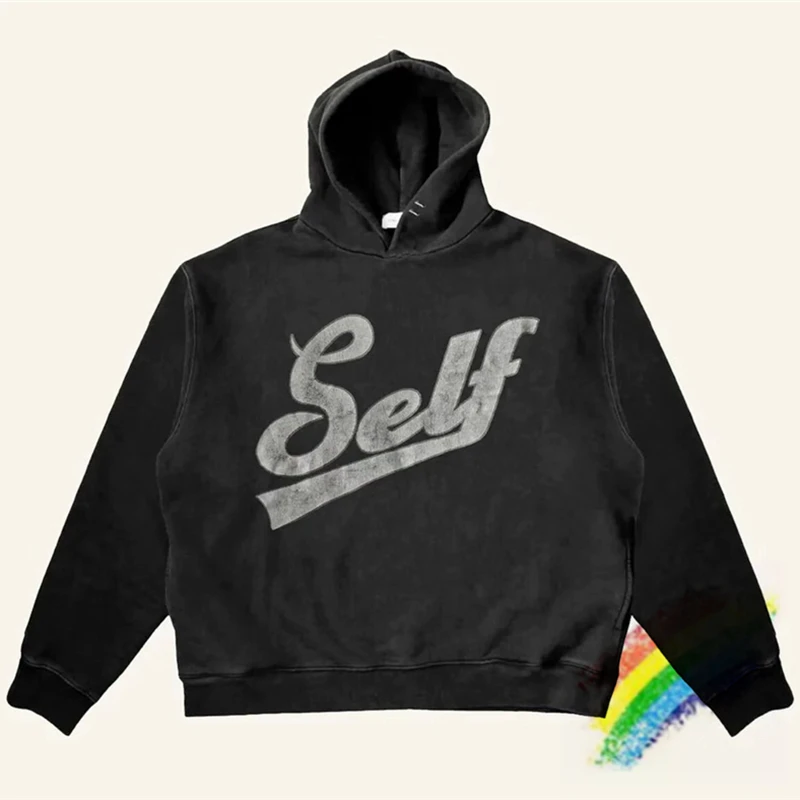 

Askyurself V11 SELF Cracked Target Bullseye Distressed Hoodie Men Women 1:1 Best Quality ASK Pullover Oversized Sweatshirts