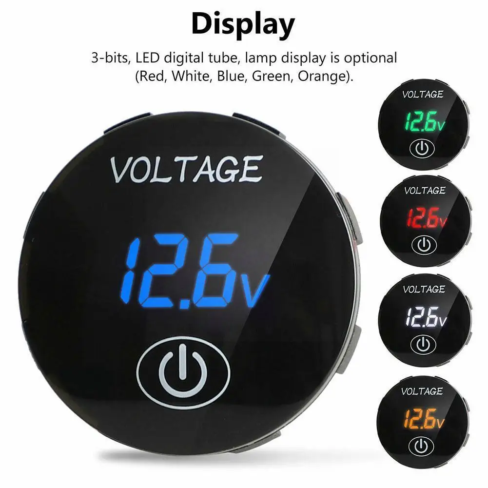 

DC 5V-48V Waterproof Mini LED Panel Digital Volt Voltage Meter Display Voltmeter 12V 24V 36V FOR Car Motorcycle H4X2