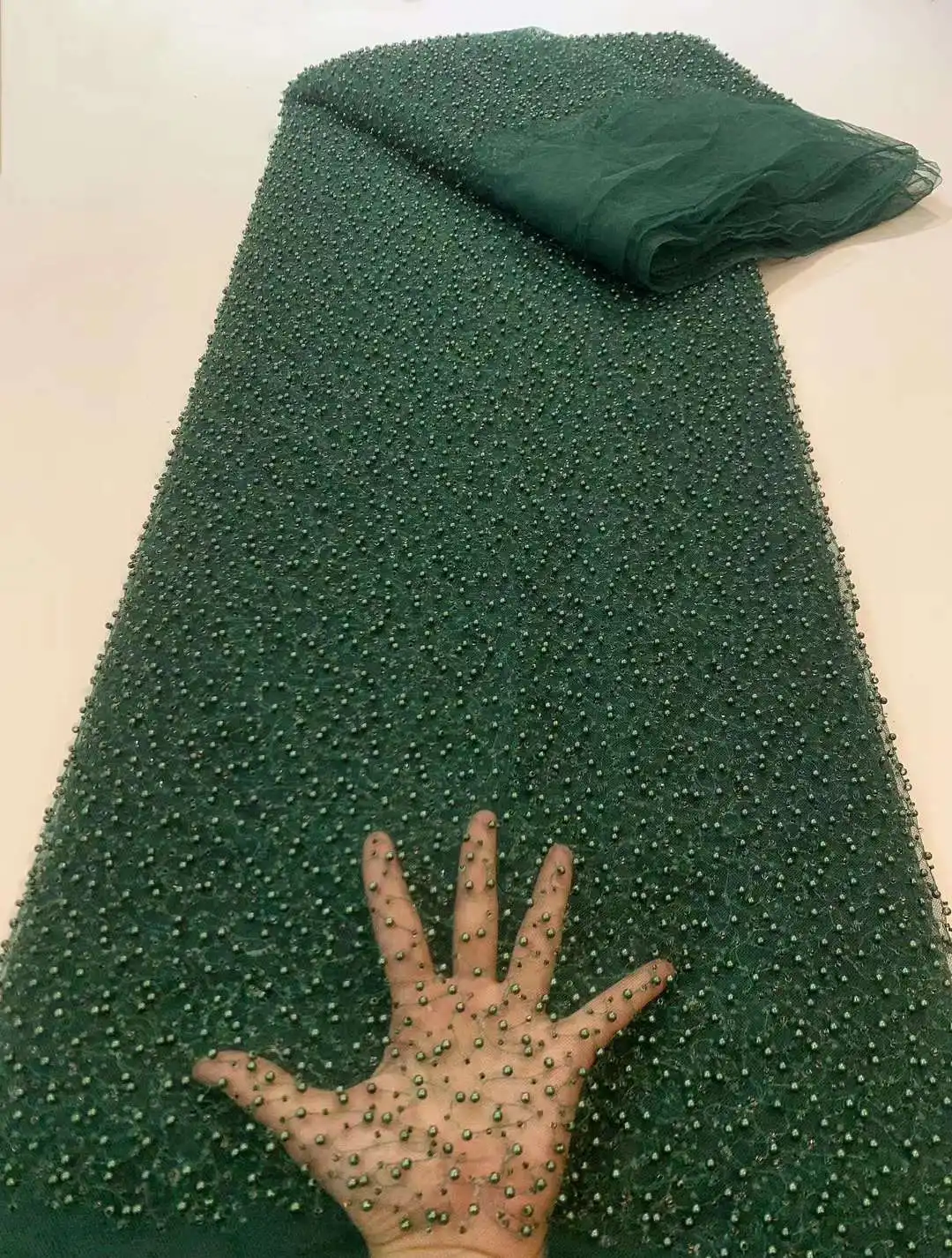 Роскошные африканские блестки цвета шампанского кружевная ткань 2023 нигерийская