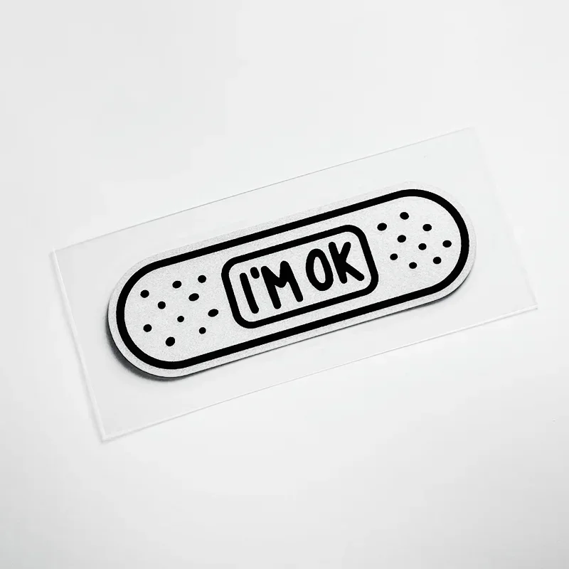 

Автомобильные наклейки, ремешок, модная наклейка «I'm OK», отражающая наклейка для автомобильных царапин, оболочка