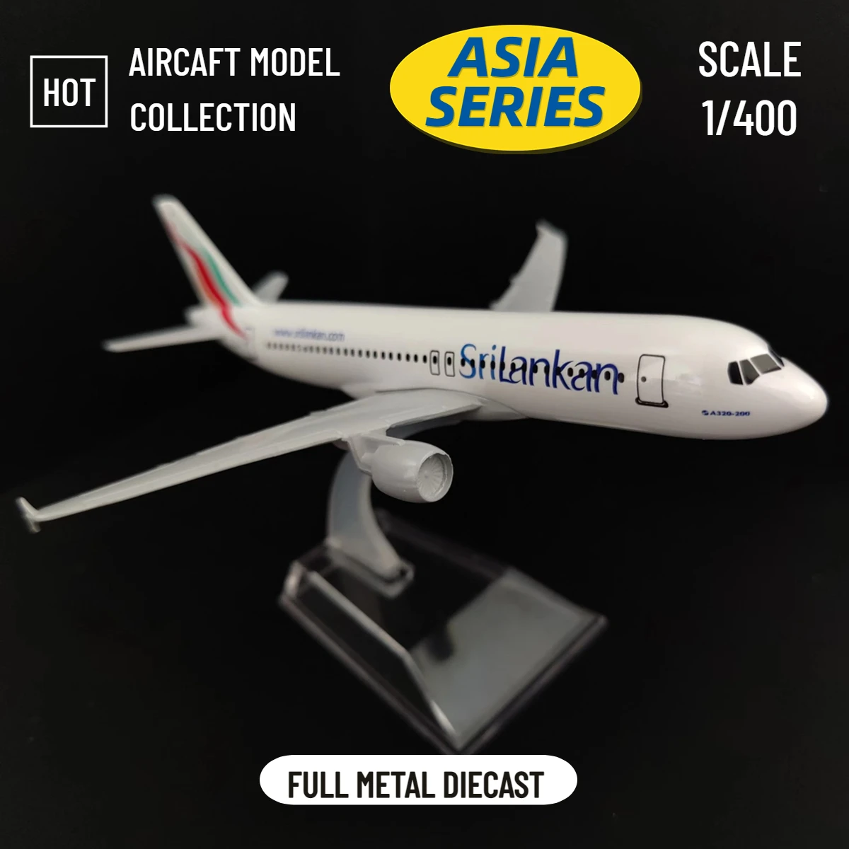 

Scale 1:400 Metal Aviation Replica 15cm Sri Lankan Asia Airline Boeing Airbus Aircraft Model Plane Miniature for Boy