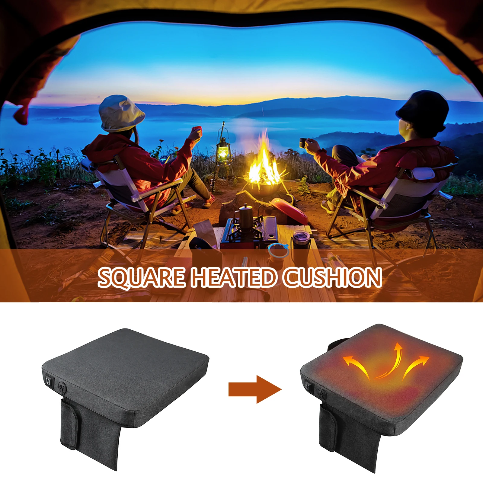 

Нескользящие квадратные кресла-качалки с подогревом, 3 скорости