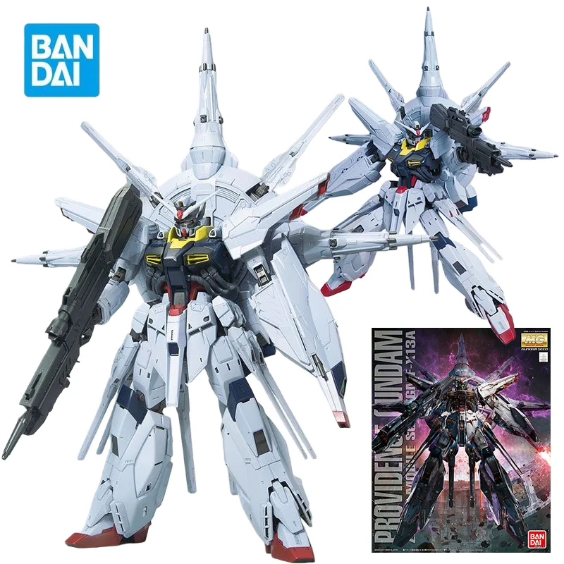 Фото Фигурки BANDAI MG 1/100 ZGMF-X13A Providence Gundam, мобильный костюм Gundam SEED, аниме-модель, игрушки для мальчиков, оригинальная коробка №1