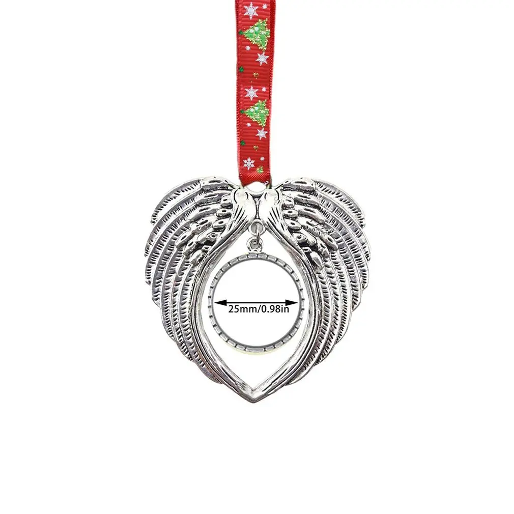 

New Angel Wings Heart Shaped DIY Photo Christmas Pendant Photo Frame Pendant Christmas Tree Hanging Decoration Ornament Best