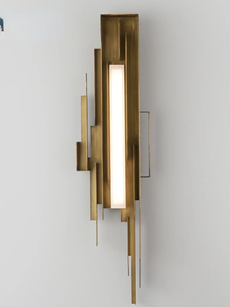 

Light luxury modern living room wall light villa hotel designer model bedroom wall lamp