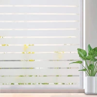 stripe window film privacy frosted decal no glue static cling glass film uv protection window sticker matte glass vinyl for home