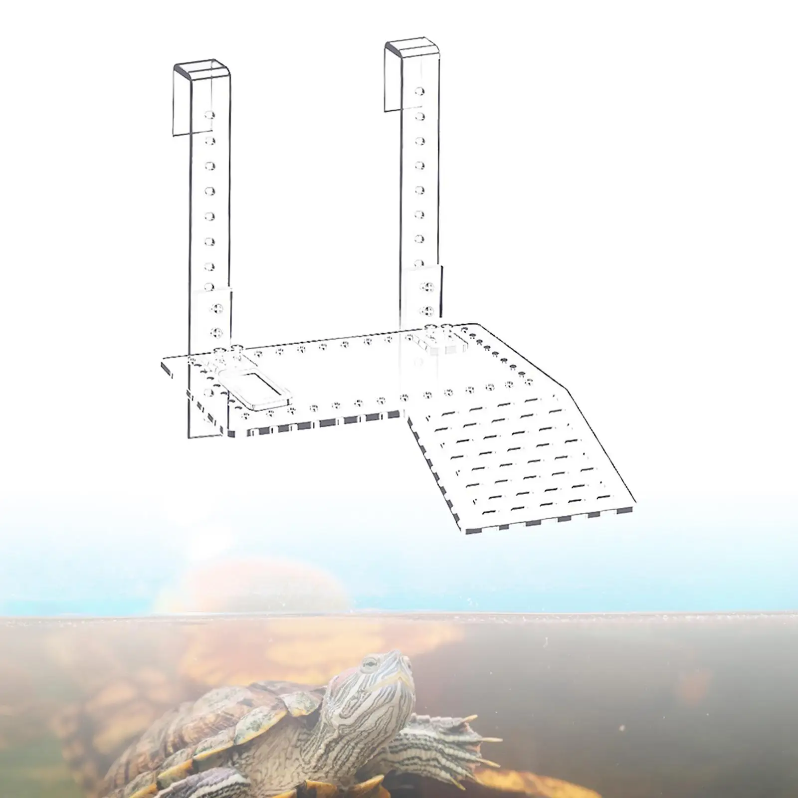 

Small Turtle Platform Ramp Install And Relax Terrace For Sink Easily Play Reptile Resting ,climb Basking Wharf To Transparent