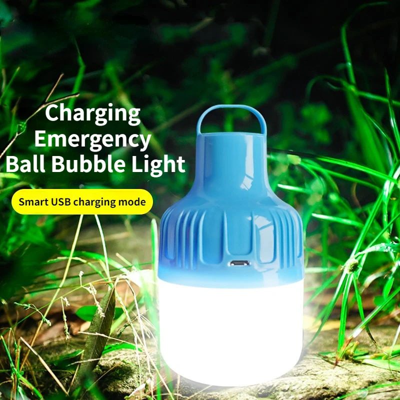 Mini Smart USB Rechargeable Bulb Led Emergency Light Outdoor Camping Night Market Portable Camping Repair Home Use Camping Lamp