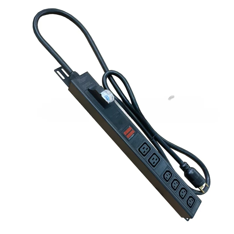 Для 6 портов C13 /C19 240v 30Amp PDU L6-30P Enchufe inteligente para rack de с высокой мощностью
