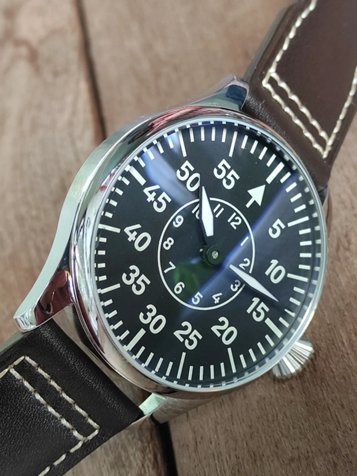 Мужские механические наручные часы Vakuy 40 мм с механизмом B-Uhr Pilot ...