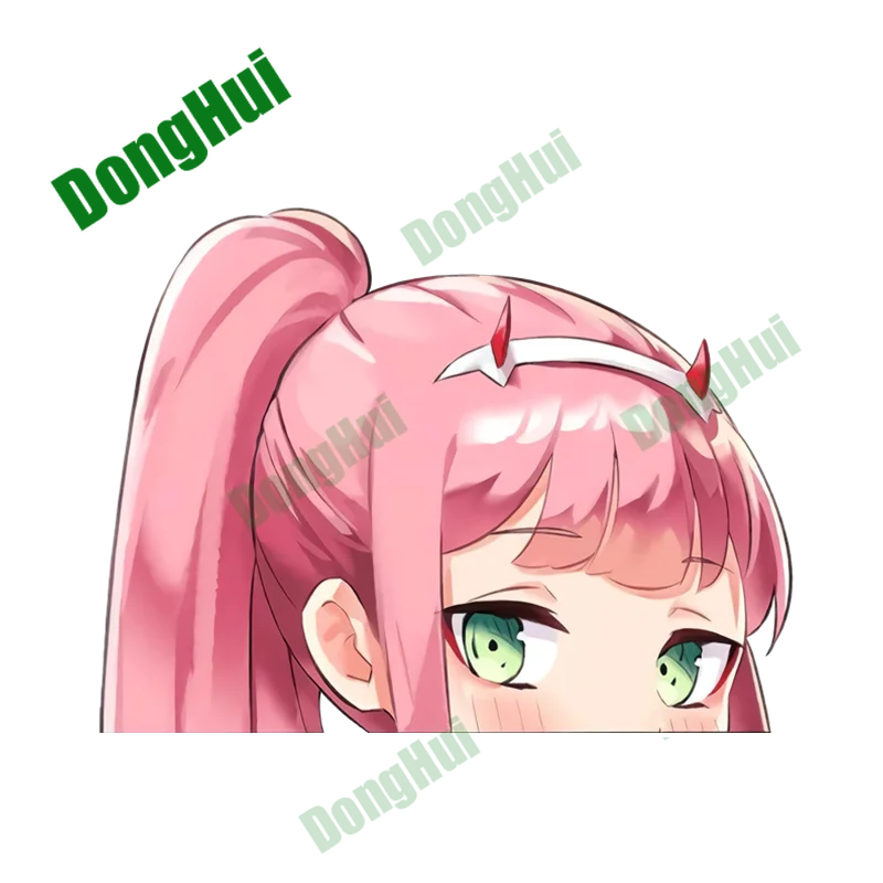 

Peeking Peeker ZERO TWO Cartoon Car Window Stickers Rear Windshield Helmet Tablet Camper Van Skateboard Decals