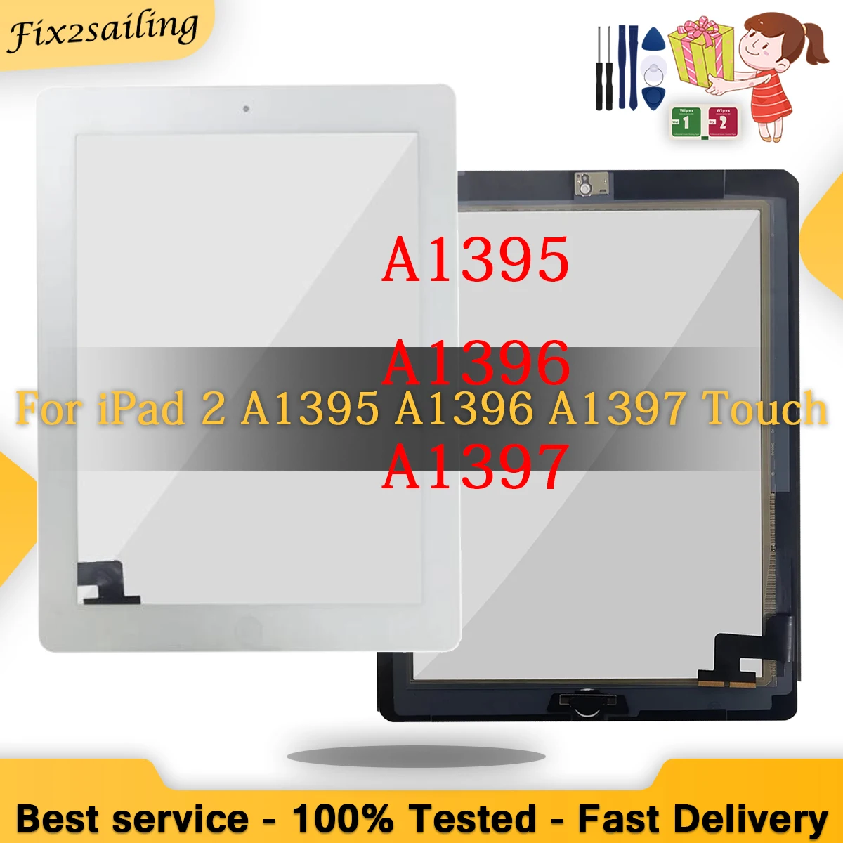 9 7 ''Новый сенсорный экран для iPad 2 A1395 A1396 A1397 дигитайзер сенсорного экрана