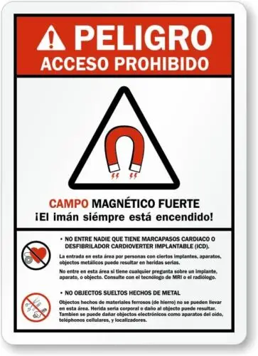 Ansi Peligro двуязычный алюминиевый знак с защитой от атмосферных воздействий 12x18