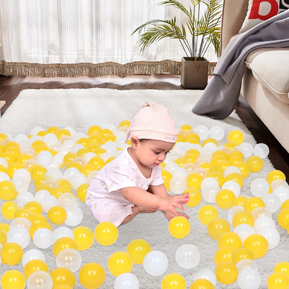 

200PCS 5.5cm Baby Plastic Balls Water Pool Ocean Wave Ball Kids Swim Pit With Basketball Hoop Play House Outdoors Tents Toy