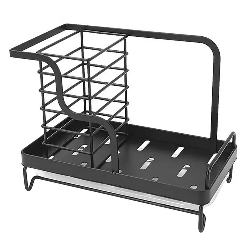 

Sink Kitchen Sponge Holder Multifunctional Sponge Holder Stainless Steel Sink Waterproof Sponge Brush Soap Dish Sink Organizer