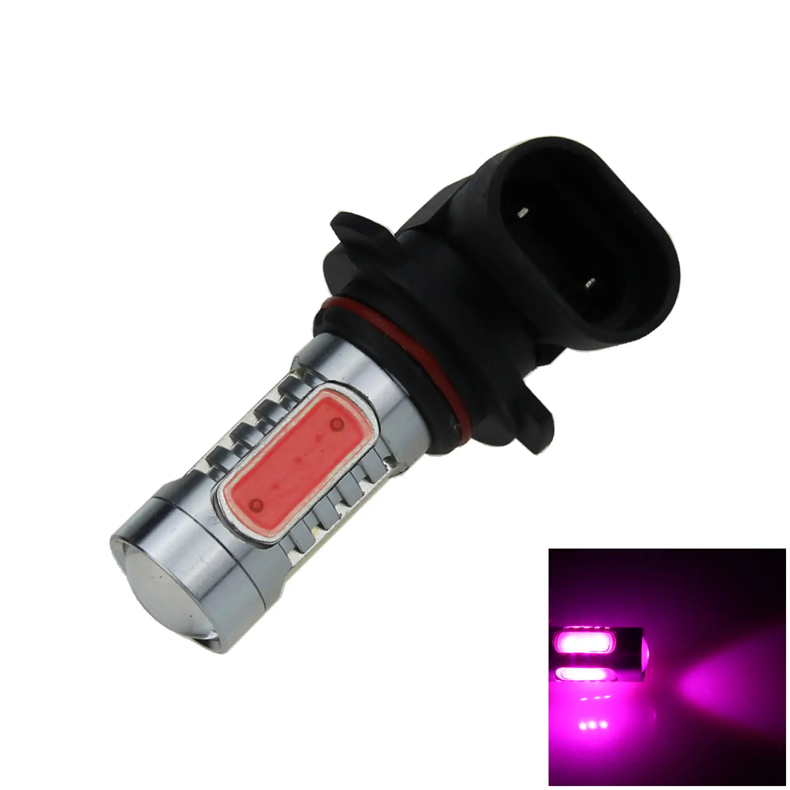 

1X Розовый Автомобильный задний фонарь 9006, указатель поворосветильник, 5 излучателей, COB SMD LED P22d H308-P