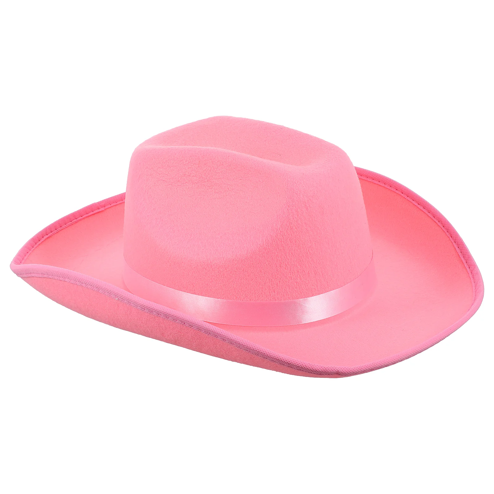 

Hat Cowboy Cowgirl Western Hats Costume Women Felt Sun Adult Up Party Fluffy Accessories Supplies Block Dress Female Light Space