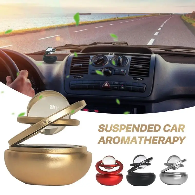 

Автомобильная ароматерапия, автомобильное украшение для дома с планетарной подвеской на солнечной батарее, двухкольцевой вращающийся автомобильный освежитель воздуха для ароматерапии