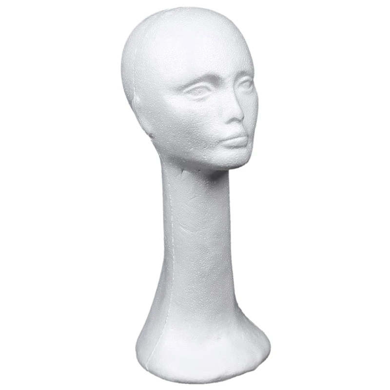 

3X женская модель с длинной шеей и головкой из пенопласта, очки, парик, манекен, шляпа, стойка из пенополистирола