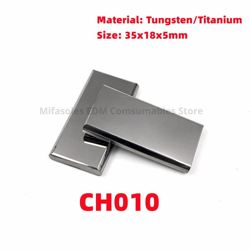 

2PCS Wire Cut Parts Power Feed Contact CH010 35*18*5mm Tungsten Carbide Conductive Block for CHMER Machine Parts
