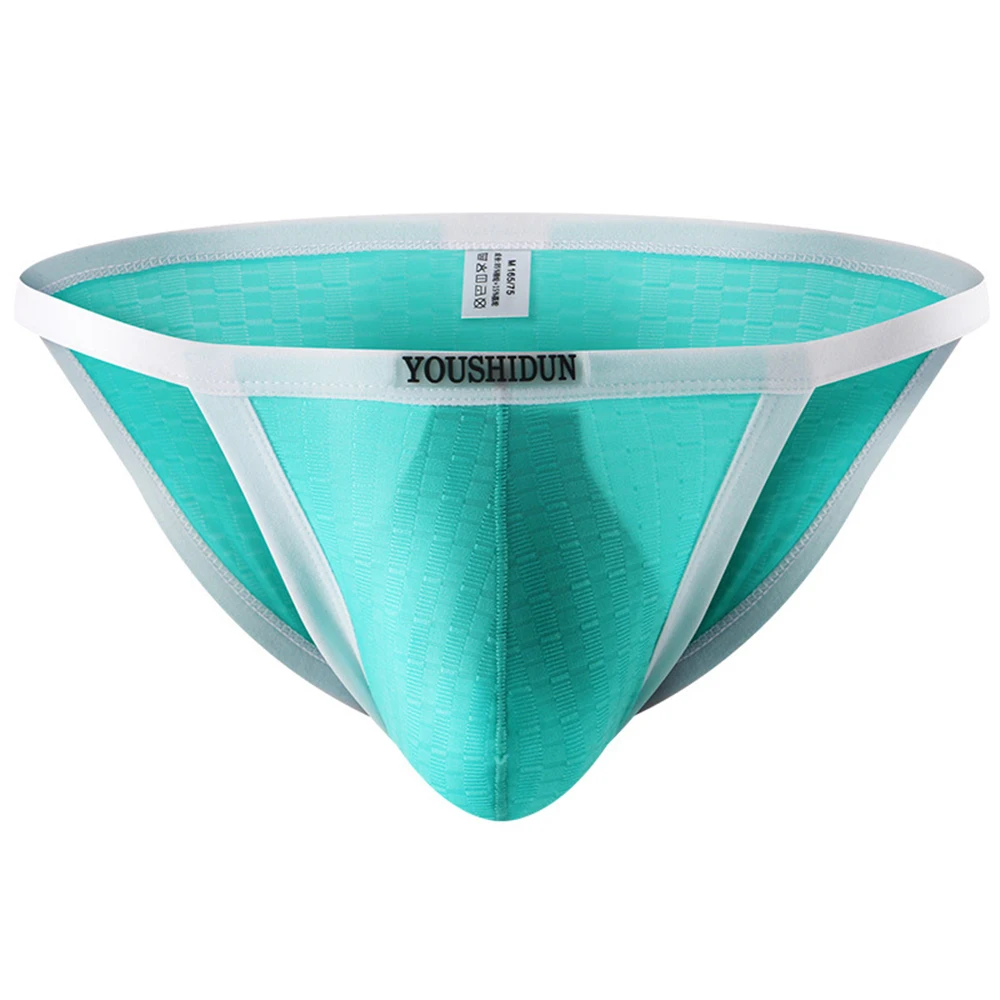 

Men's Comfortable Briefs Low Waist Underpants Bulge Pouch Underwear High Slit Sexy Panties Breathable Shorts Sensual Lingerie