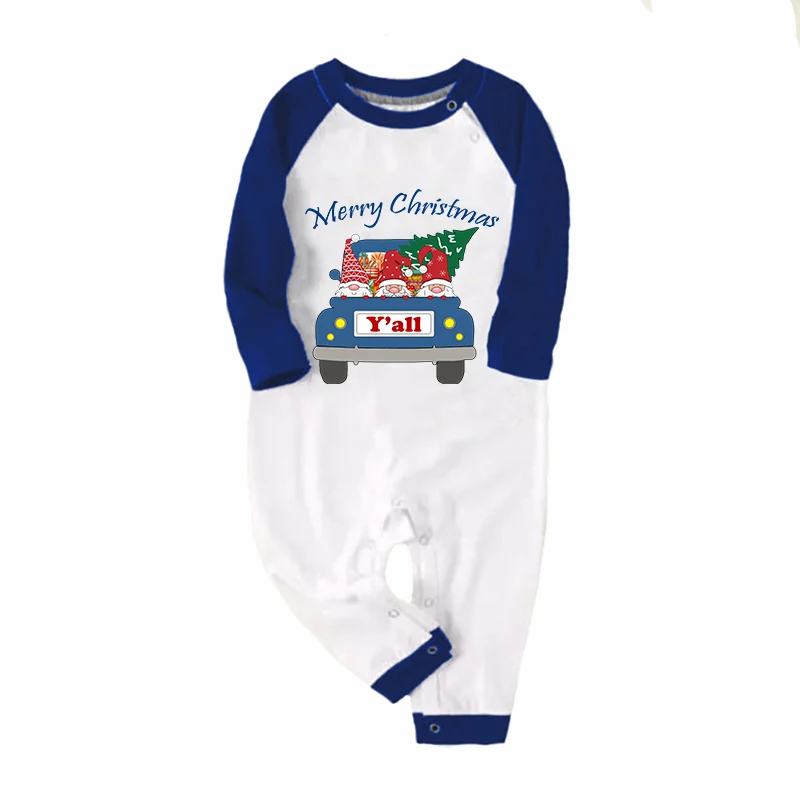 Christmas Matching Family Pajamas Exclusive Design Chillin Snomies Blue Plaids Pajamas Set