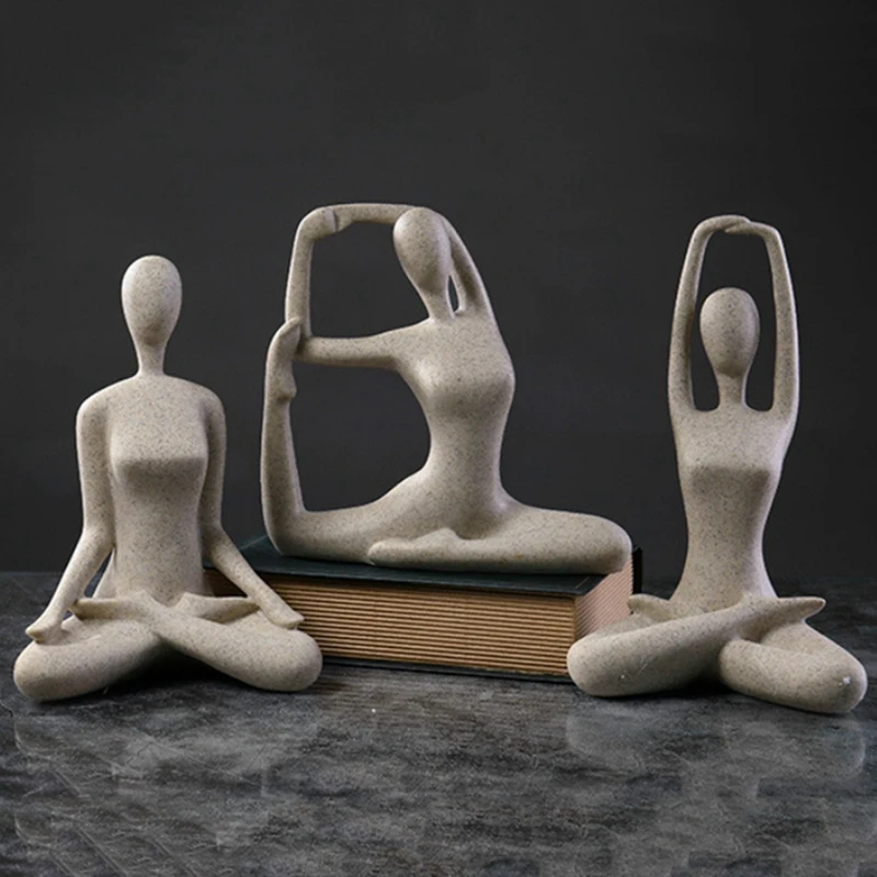 Статуя позы йоги фигурка в скандинавском стиле украшение для гостиной дома декор