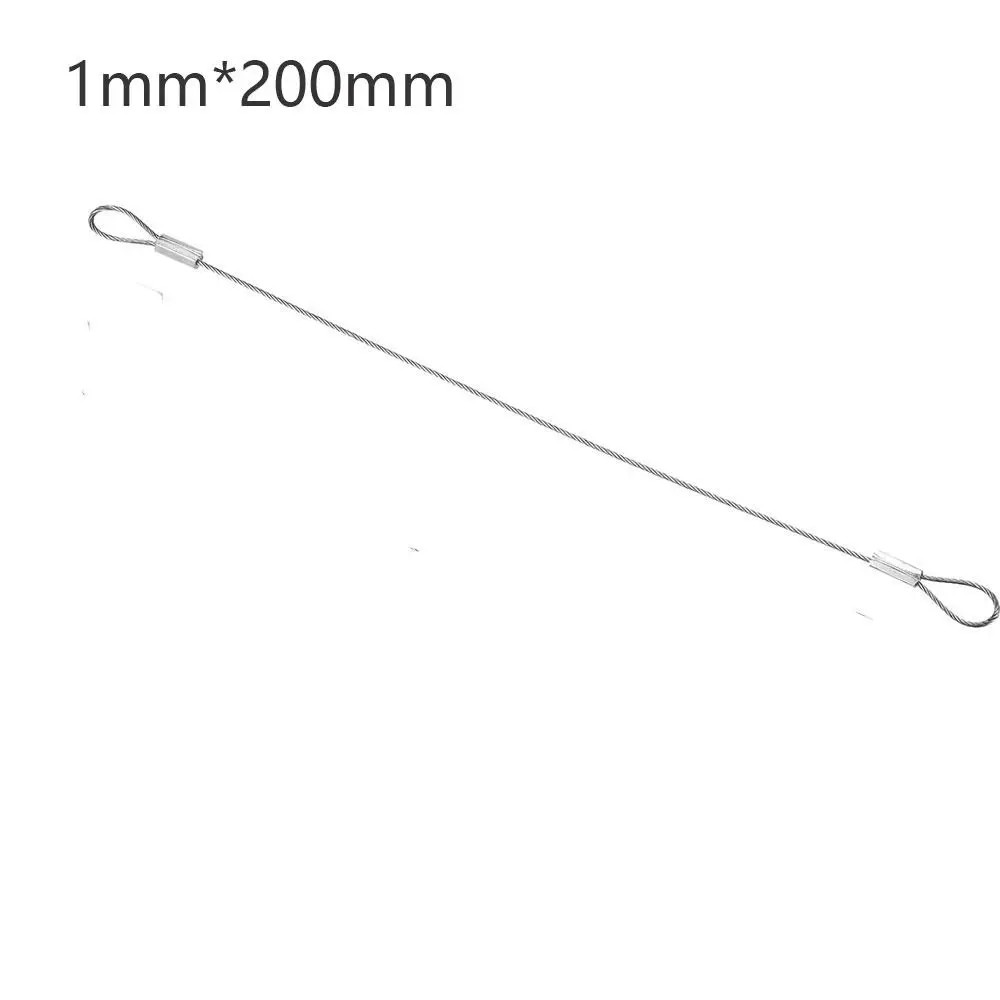 

Трос из нержавеющей стали для обеспечения безопасности, Безопасный шнур для сценического освещения, двойная петля, 20 см x 2 мм, ежедневный