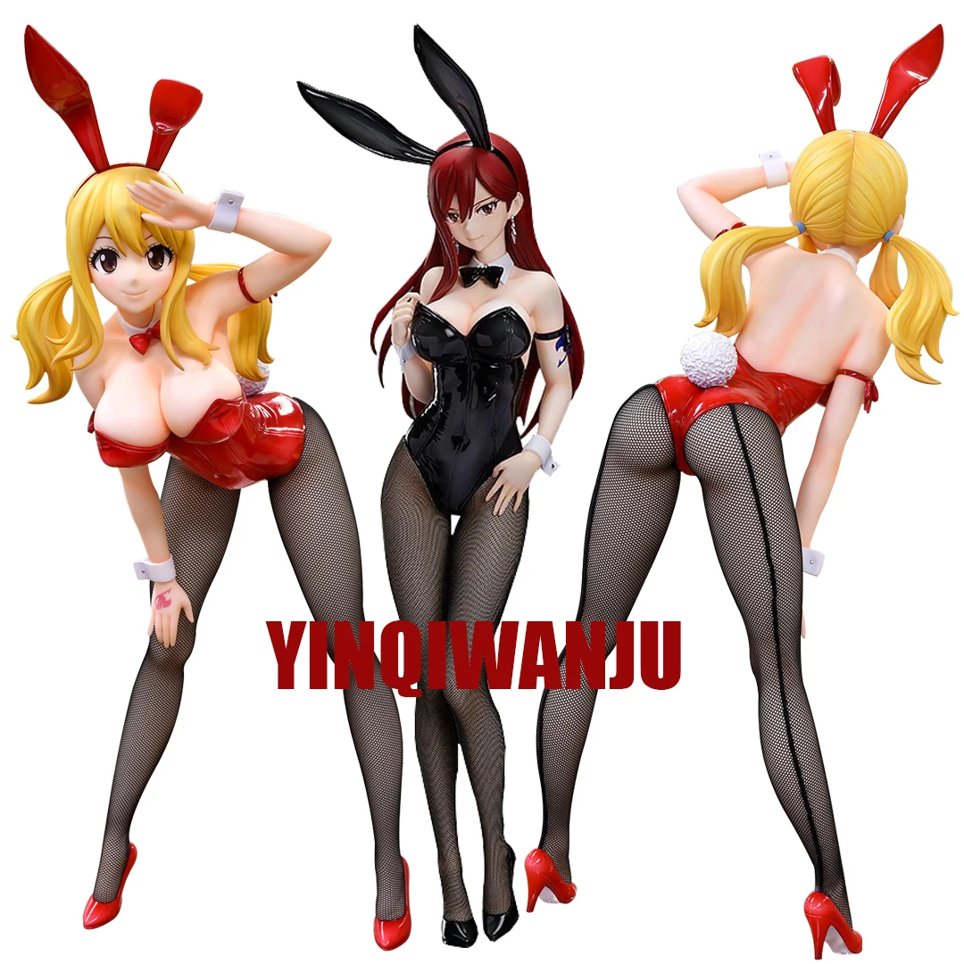 

41cm Anime FREEing B-style Fairy Tail figure Lucy Heartfilia Erza Scarlet Bunny Girl PVC Action Figure Toy Collection Model Doll