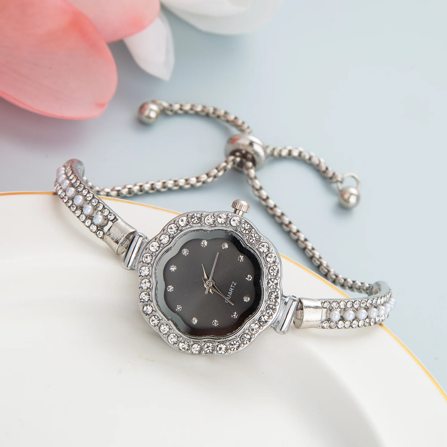 Luxury Watch Dresses for Woman 2023 Fashion Quartz Wristwatches Diamond Stainless Steel Watches for Womans Free Shiping