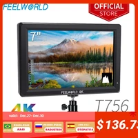 feelworld t756 7 inch 1920x1200 ips on camera field monitor support 4k hdmi input output for dslr canon sony nikon zhiyun gimbal