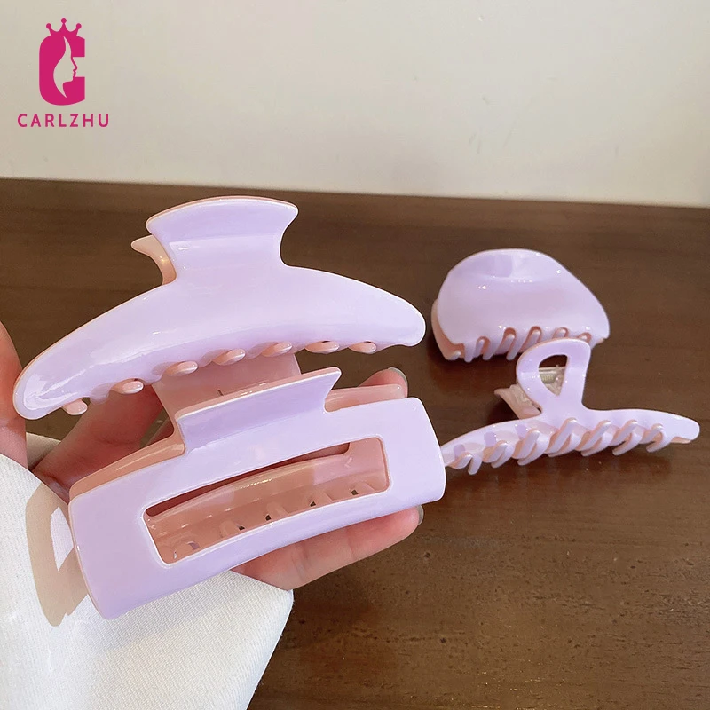 

Корейские летние модные женские акриловые заколки для волос для девочек, заколки для волос большого размера, заколки для волос в виде акулы,...