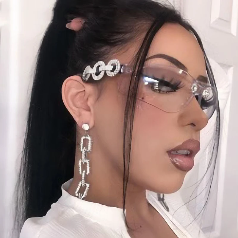 

Солнцезащитные очки без оправы для мужчин и женщин, роскошные брендовые дизайнерские очки