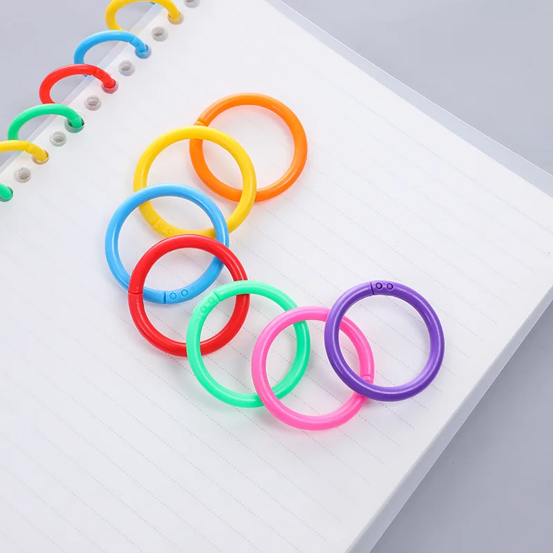 35mm Plastic Ring Binder DIY Albums Circle Loose-leaf Book Hoops Opening Office Binding Supplies Photo Album