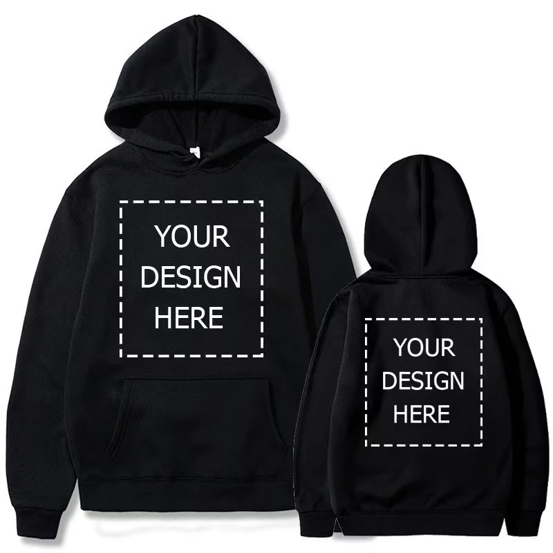 Hoodie custom printed logo group annual meeting culture shirt advertising long-sleeved loose hooded coat work cloth