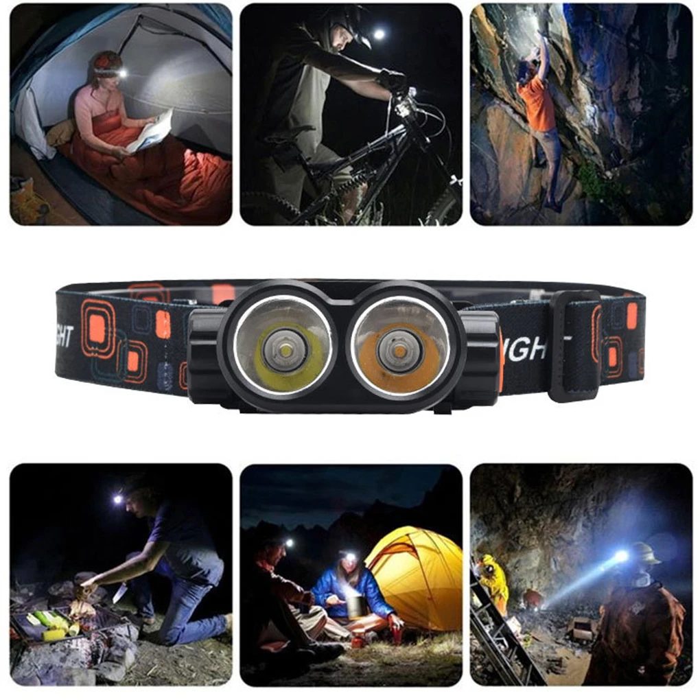 

LED Adjustable Headlamp Rechargeable Head Lamp Headlight Spotlight
