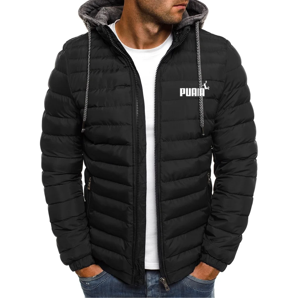 

Fashion High Quality Autumn and Winter New Autumn and Winter Men's Waterproof and Windproof Fashion Casual Hooded Cotton Clothes