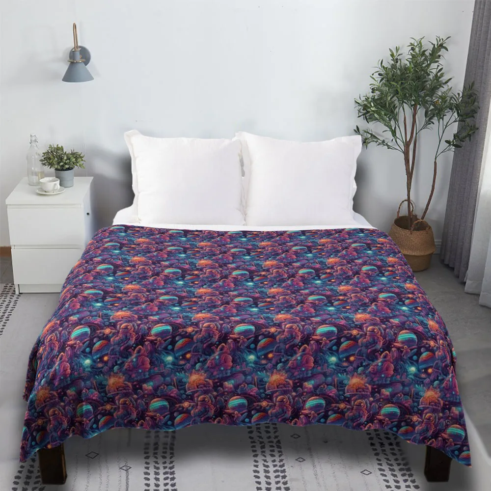 

Space Journey Ii Boho Hypebeast Decor Plush Sherpa Fur Kawaii Throw Blanket