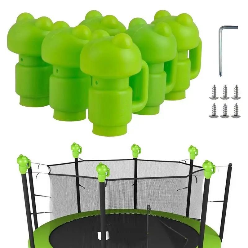 

Trampoline Steel Tube Top PP Green Frog Shape Trampoline Tube Cover Easy To Install Trampoline Steel Tube Column Cover