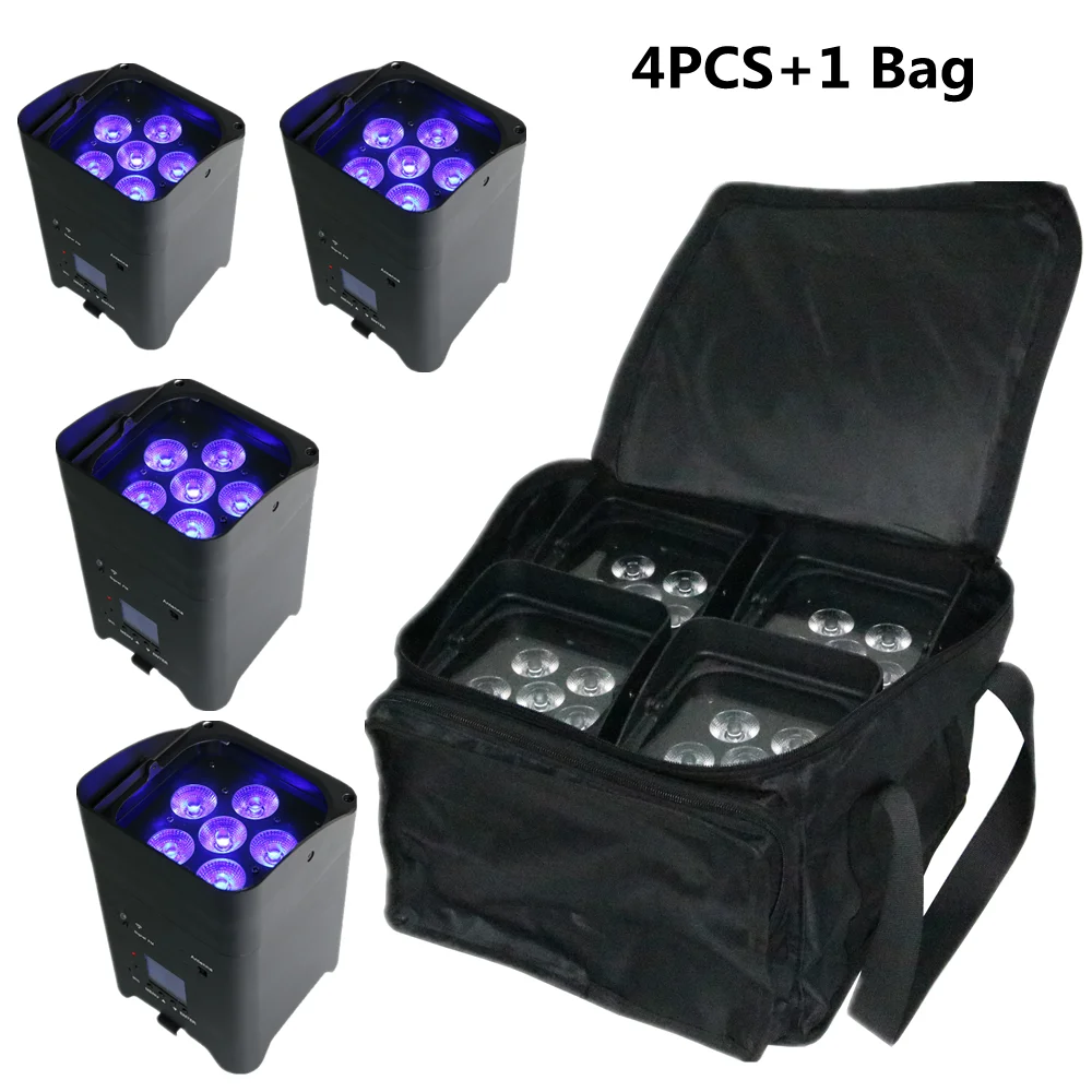 6x18 Вт RGBwauv аккумулятор номинальный свет dmx512 беспроводной свадебный свободный
